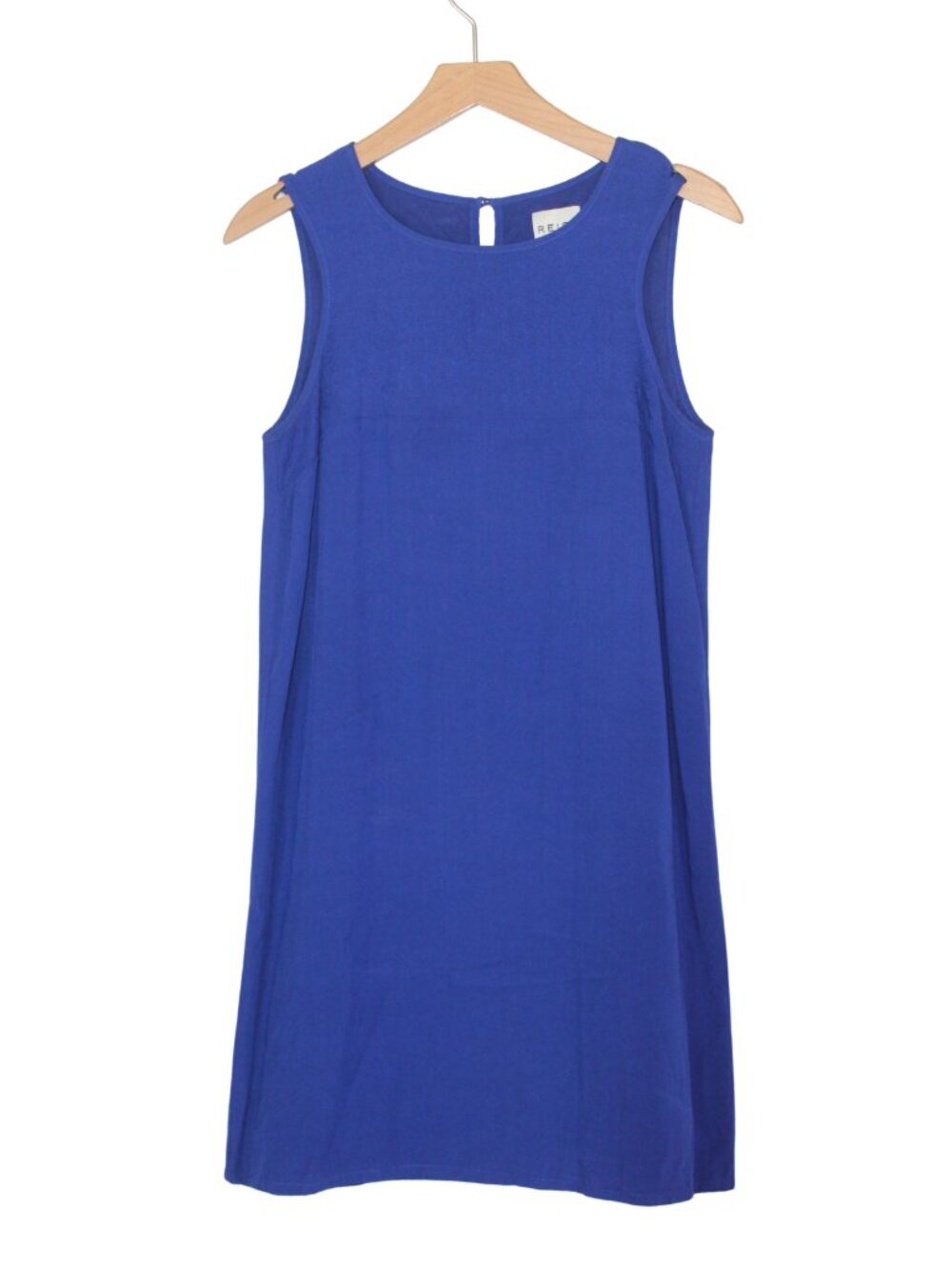 Reiss cobalt blue embroidered quilted sleeveless mini shift dress